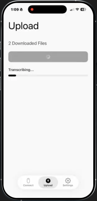 FieldSense app — uploading a captured appointment